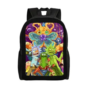 Rick-and-Morty-Backpacks for Girls, Cute School Backpack, Aesthetic Bookbag for Teens, Lightweight Classic Backpack for Travel, Work, Picnic A-6