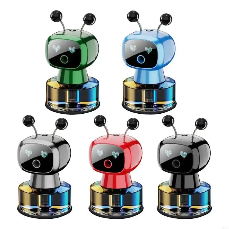Unique R2LC Robot Car Fragrance, USB-Powered Wireless Aromatherapy Diffuser, Multiple Scent Options, Adjustable Oil Dispenser, Cool Automotive Interior Accessory