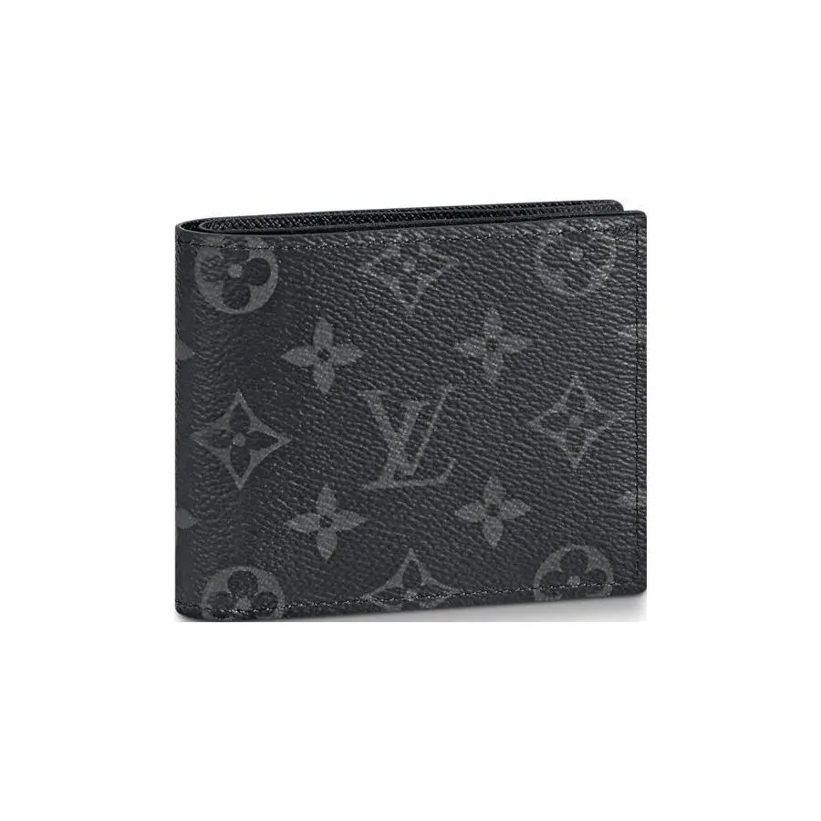 Men's Louis Vuitton Marco Wallet - Classic Monogram Canvas, Leather Construction, Black-Gray Design, Masculine, Mono, Fashion, Fold-Over Men's Wallets, Masculine Men's Wallets