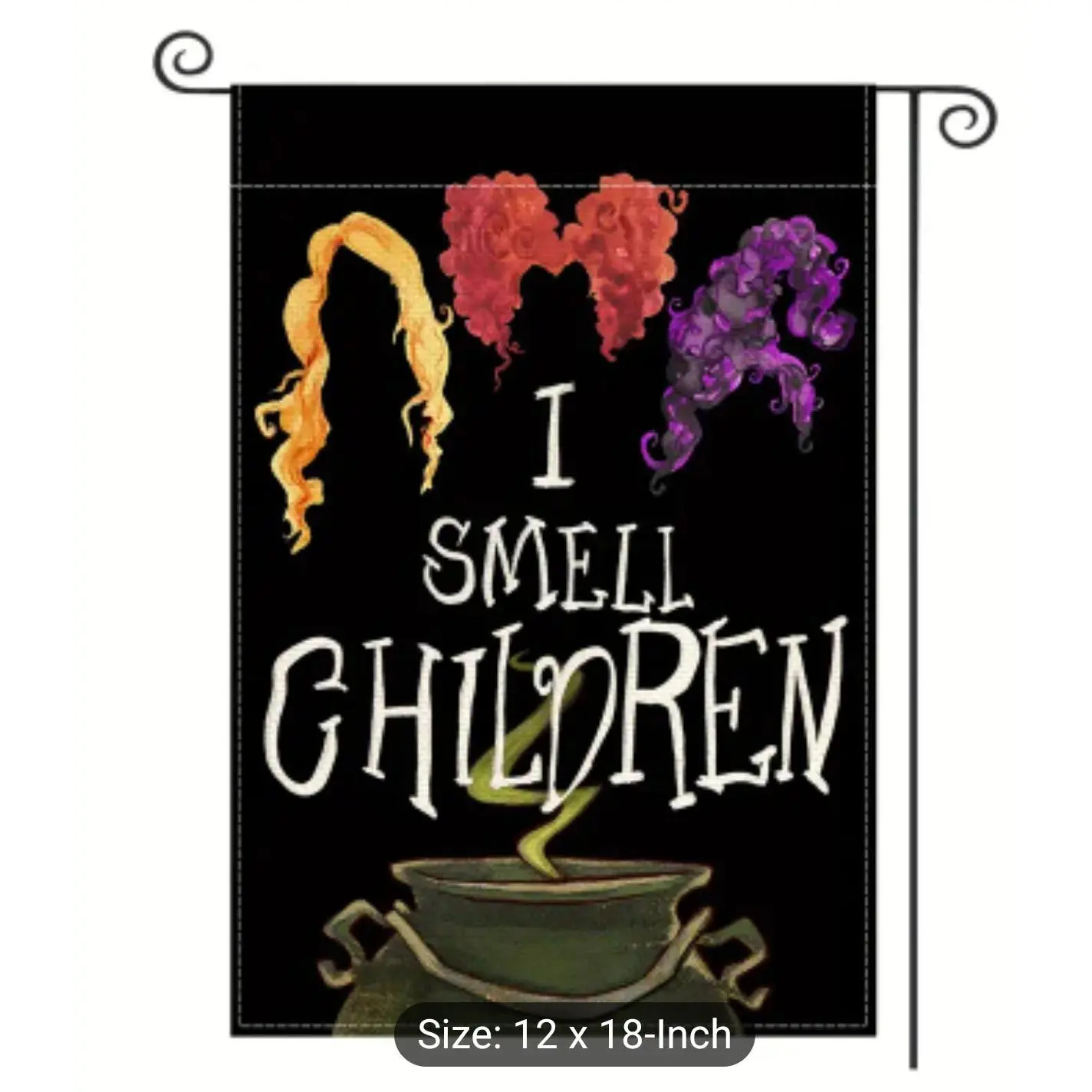Halloween "I Smell Children" Hocus Pocus Garden Flag