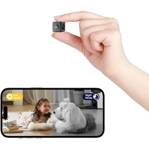 2K HD Mini Hidden Camera, WiFi Spy Camera with Invisible Protection, Guarding Home and Night Vision, Nanny Cam Wireless can Monitor Baby, Micro Camera Used for Office and Home