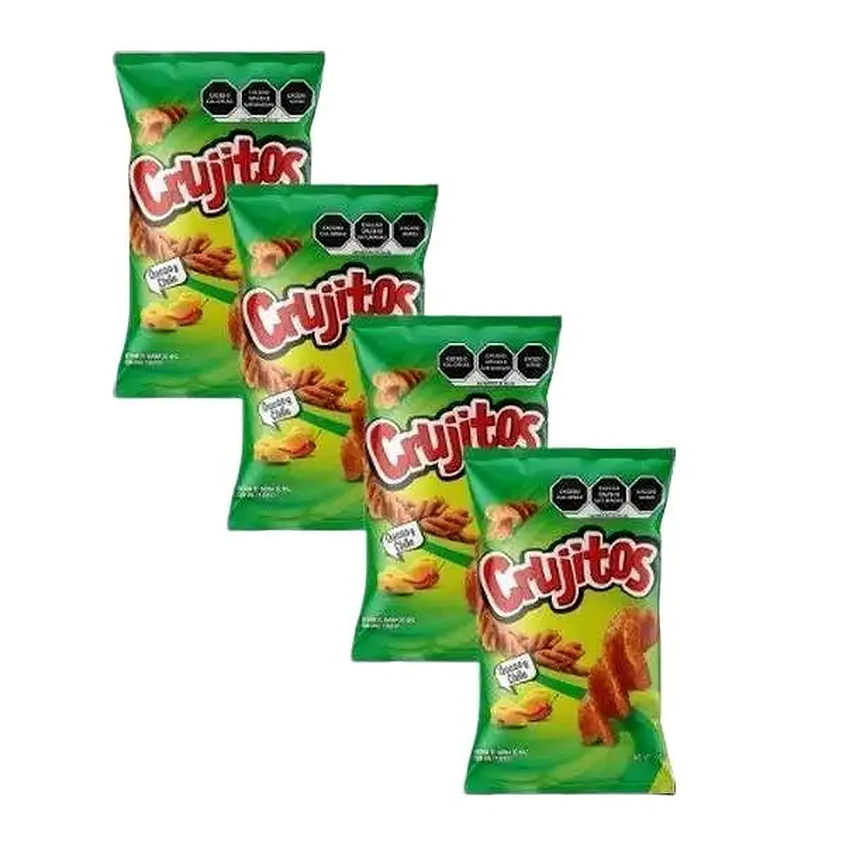 Sabritas Crujitos 42GR Crispy Snack - Generous 4 Pack with Durable Packaging for Convenient Snacking Crunchy Chip Pack Pork Flavored Chicharrones
