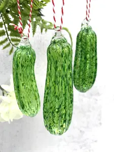 Blown Glass Pickle Ornament