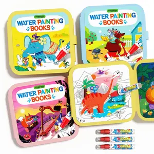 (LIVE)Happygo Water Coloring and Doodle Books for Toddlers, Paint with Water Activity Books, Travel Toys for Kids Watercolor Painting Art Supplies