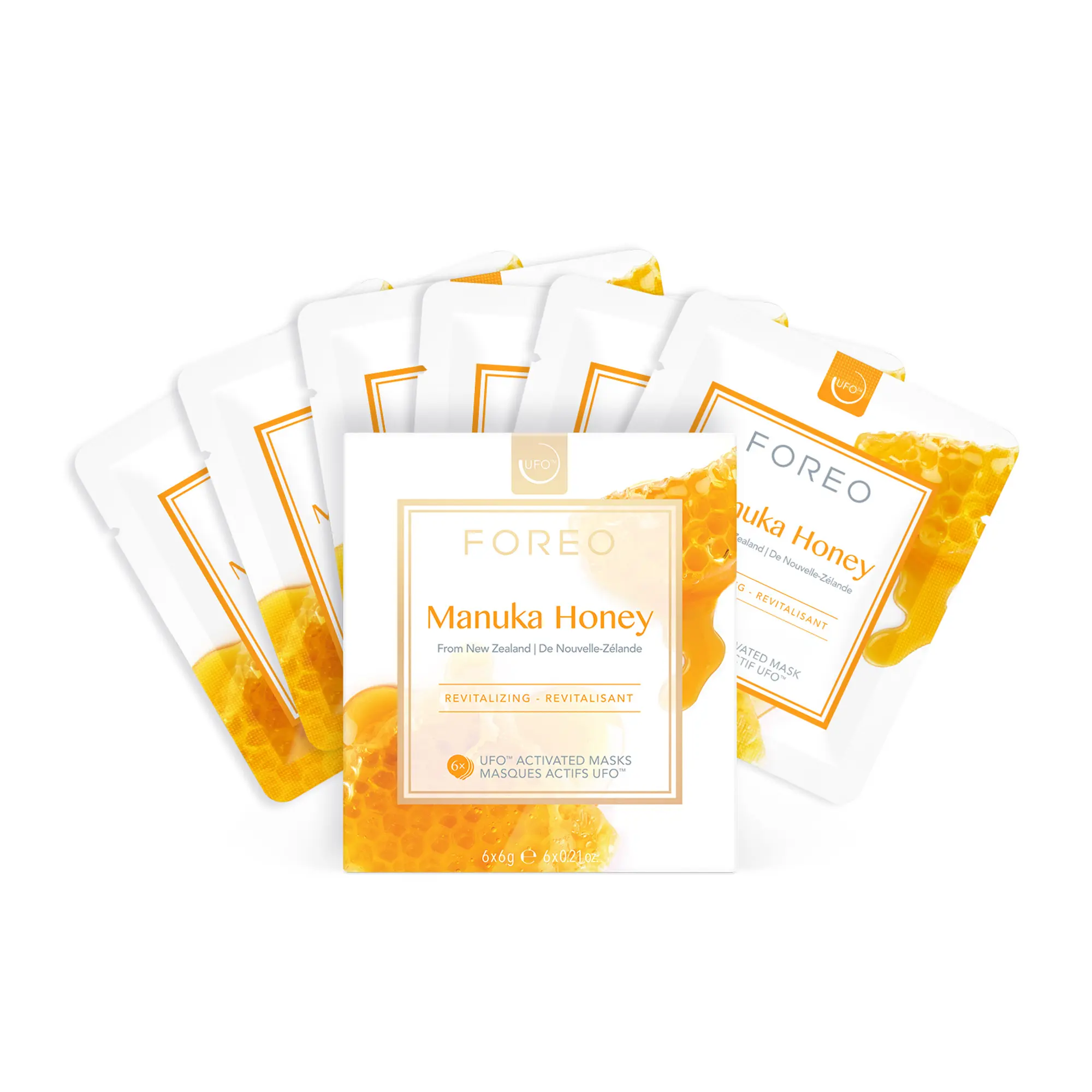 FOREO Manuka Honey UFO Activated Mask, 0.21 Oz, Pack of 6