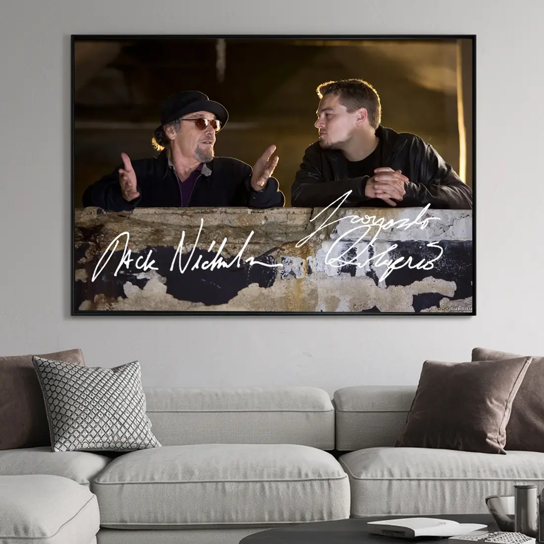 The Departed Movie Poster, Alternative Movie Poster Print, Martin Scorsese The Departed Poster, Leonardo DiCaprio Signed and Jack Nicholson Signed Poster