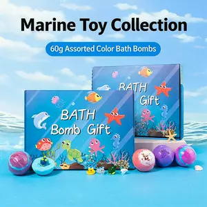 Gentle Kids Bath Bombs with Hidden Surprises |   12-Pack Bubble Bath Gift Set, Random Toy Shapes, Skin-Nourishing & Fun Bath Time for Toddlers, Boys and Girls