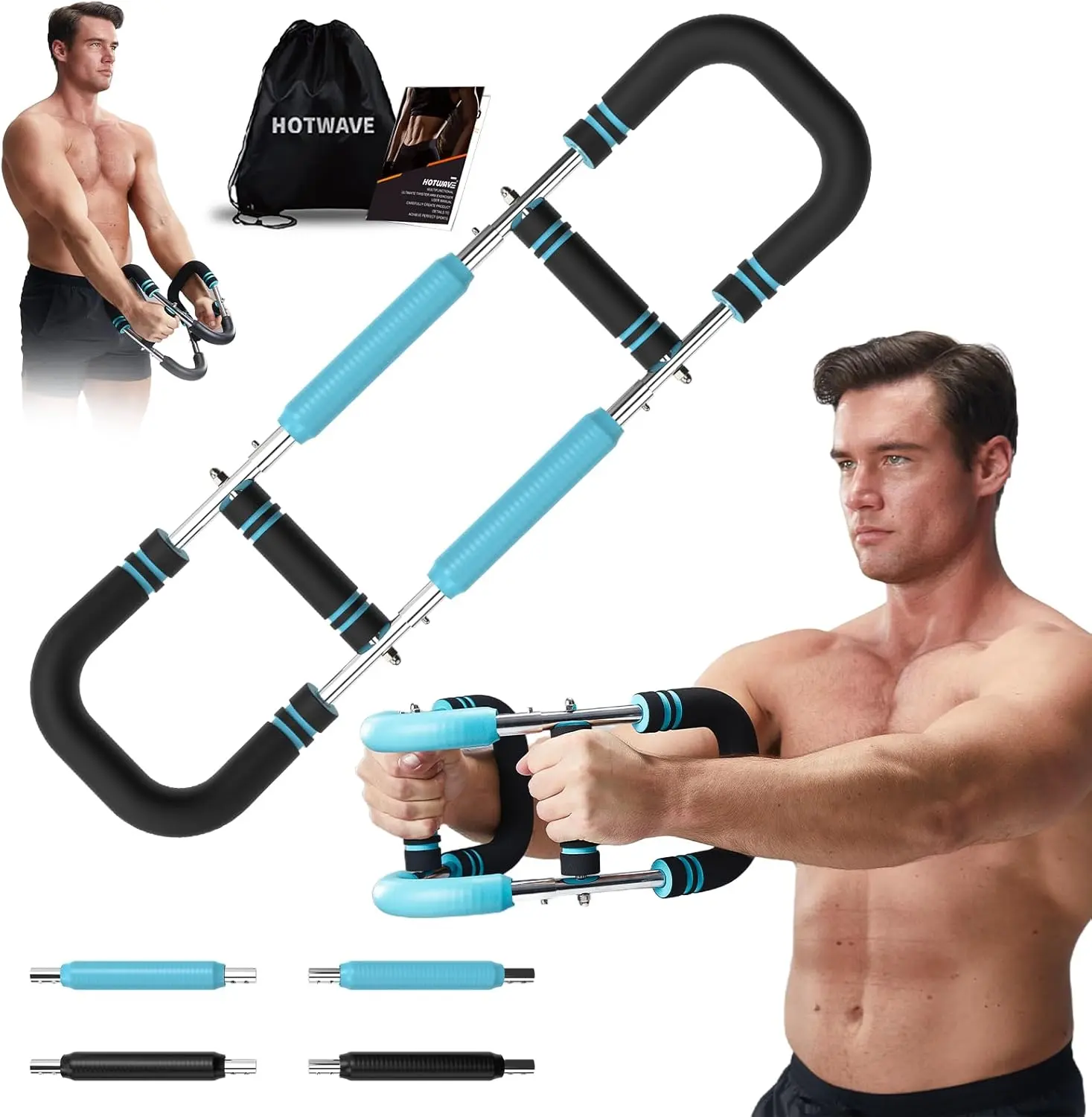 HOTWAVE Twister Arm Trainer,Chest Workout Equipment,Portable Home Equipment | Adjustable Chest Trainer for Upper Body. Forearm, Triceps & Chest Workout. Self-Use or Gift. for Men & Women