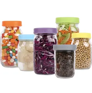 12-Pack Multicolor Plastic Mason Jar Lids - Fits Regular & Wide Mouth Jars from Ball, Kerr, and More for Canning & Storage  Kitchen Utensils Reusable Set Airtight Containers