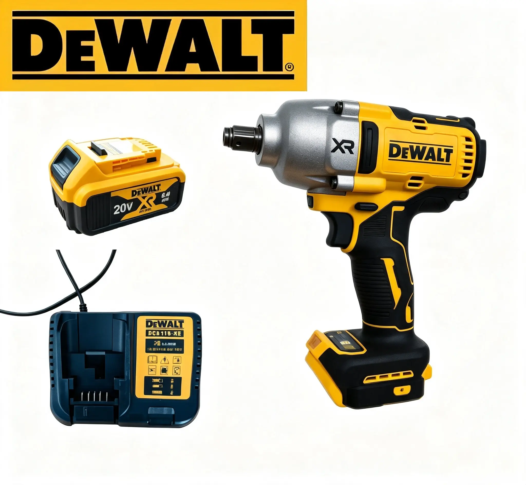 DEWALT DCF900 20V 1/2" Square Drive High Torque Brushless Impact Gun, W/ 1x 6Ah Battery, for Heavy Duty Auto Repair & Lug Nut Removal, Lug Nut Remov. garage