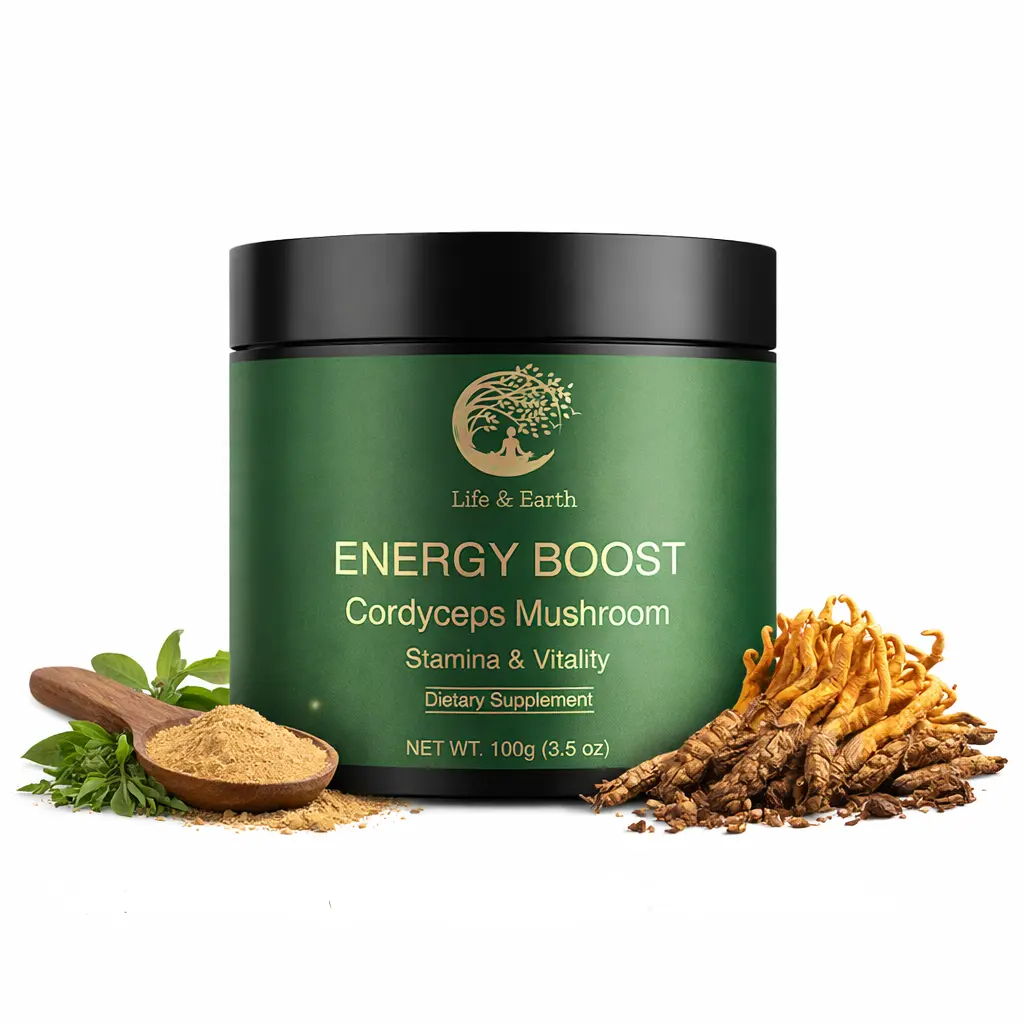 Cordyceps Mushroom Powder, Healthcare Nutrition & Wellness Supplement for Daily Wellness Support