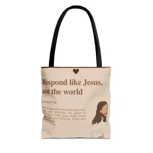 Respond Jesus Way Tote Bag for Women - Christian Crossbody & Shoulder Bag