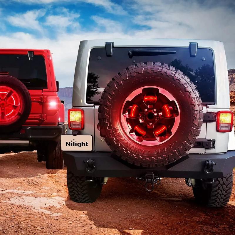 Nilight Spare Tire Brake Light For 2018 2019 2020 2021 Jeep Wrangler JK JKU JL JLU