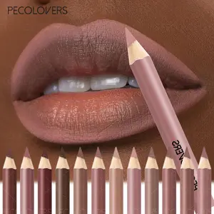 Long-lasting Waterproof Matte Nude Lip Liner - High Pigmentation Retractable Smooth Application Natural Perfect for Valentine'S Day & Everyday Makeup Cosmetic Matte Lip Pencil Lip Liner Pencils