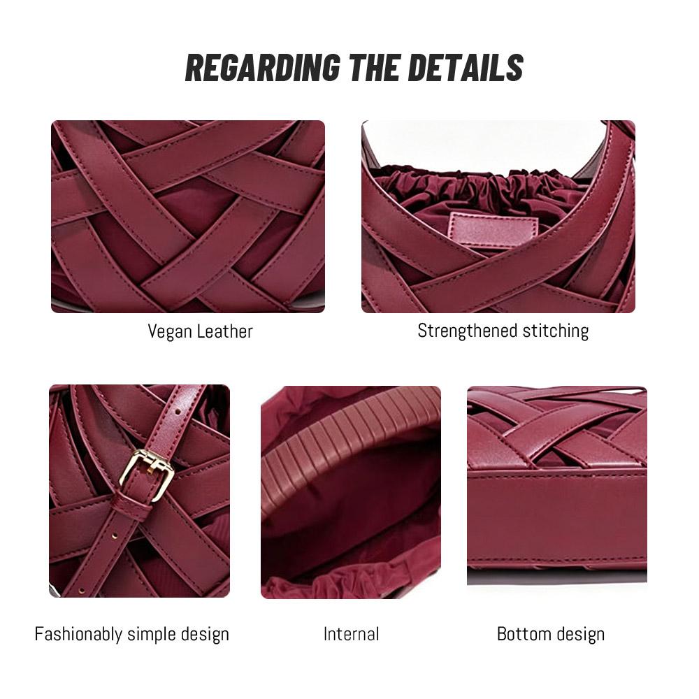 Women's 2026 New Woven High-End Handbag - Chic Korean Style Plain Weave Underarm Crossbody, Unique Niche Design Daily Use Bags, Aesthetic Casual Fashionable Commuter Accessory, Ideal Gift for Her, Aesthetic Shoulder Handbag