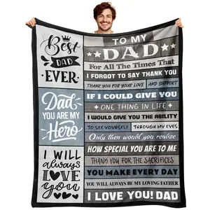 Birthday Gifts for Dad - Dads Gifts from Daughter Son - Fathers Day Christmas Valentines Day Presents for Father - Blanket for Dad Who Wants Nothing - to My Best Father Ever Blanket