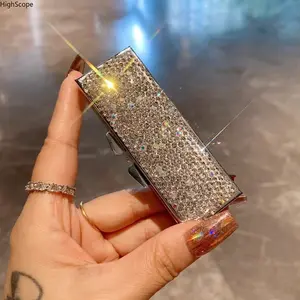 Portable Rhinestone Metal Pill Box, Creative Compartment Medicine Storage Case Mini Travel Pill Organizer