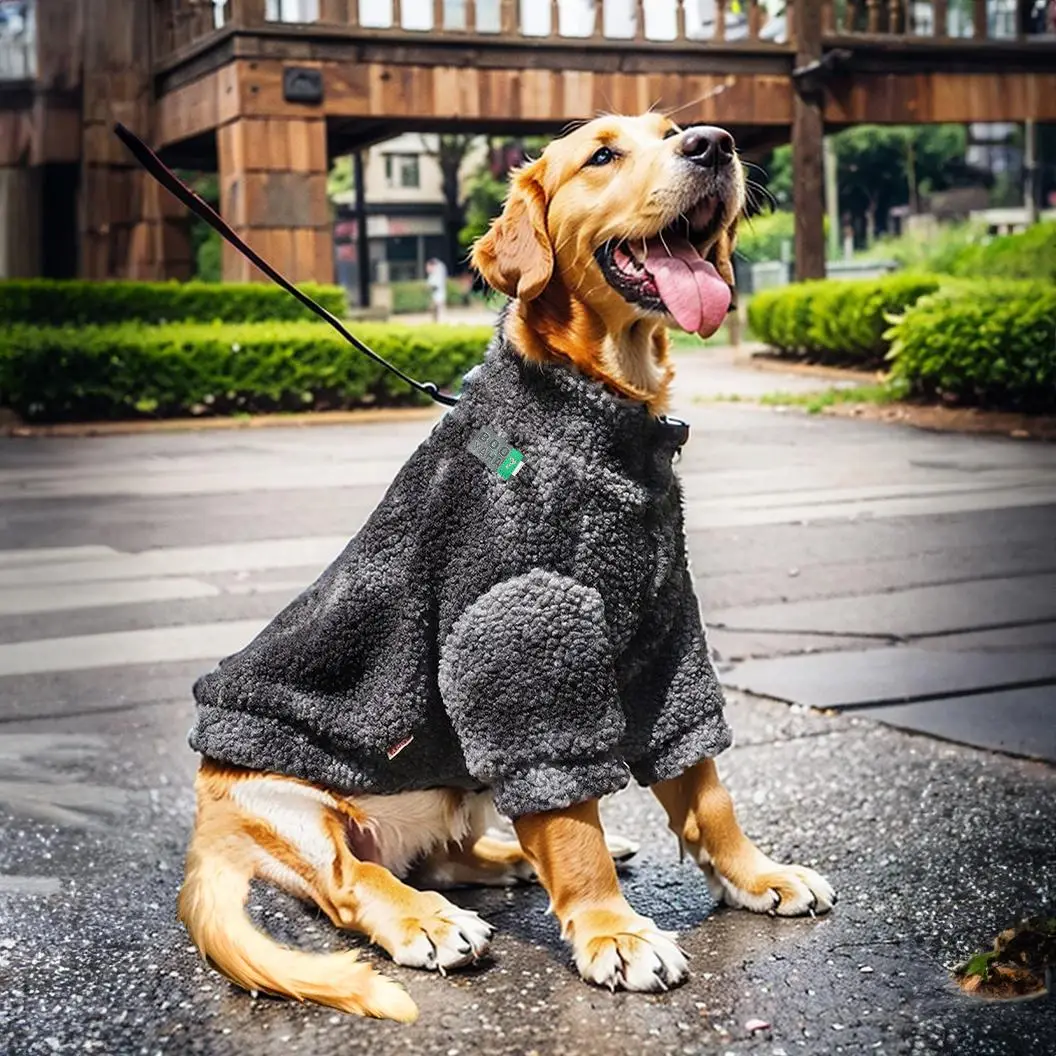 Dog Comfortable Polar Fleece Jacket without Leash, Fleeced Puppy Dog Winter Coat, Dog Clothes, Pet Cold Weather Clothes, Pet Apparel, Dog Warm Clothes