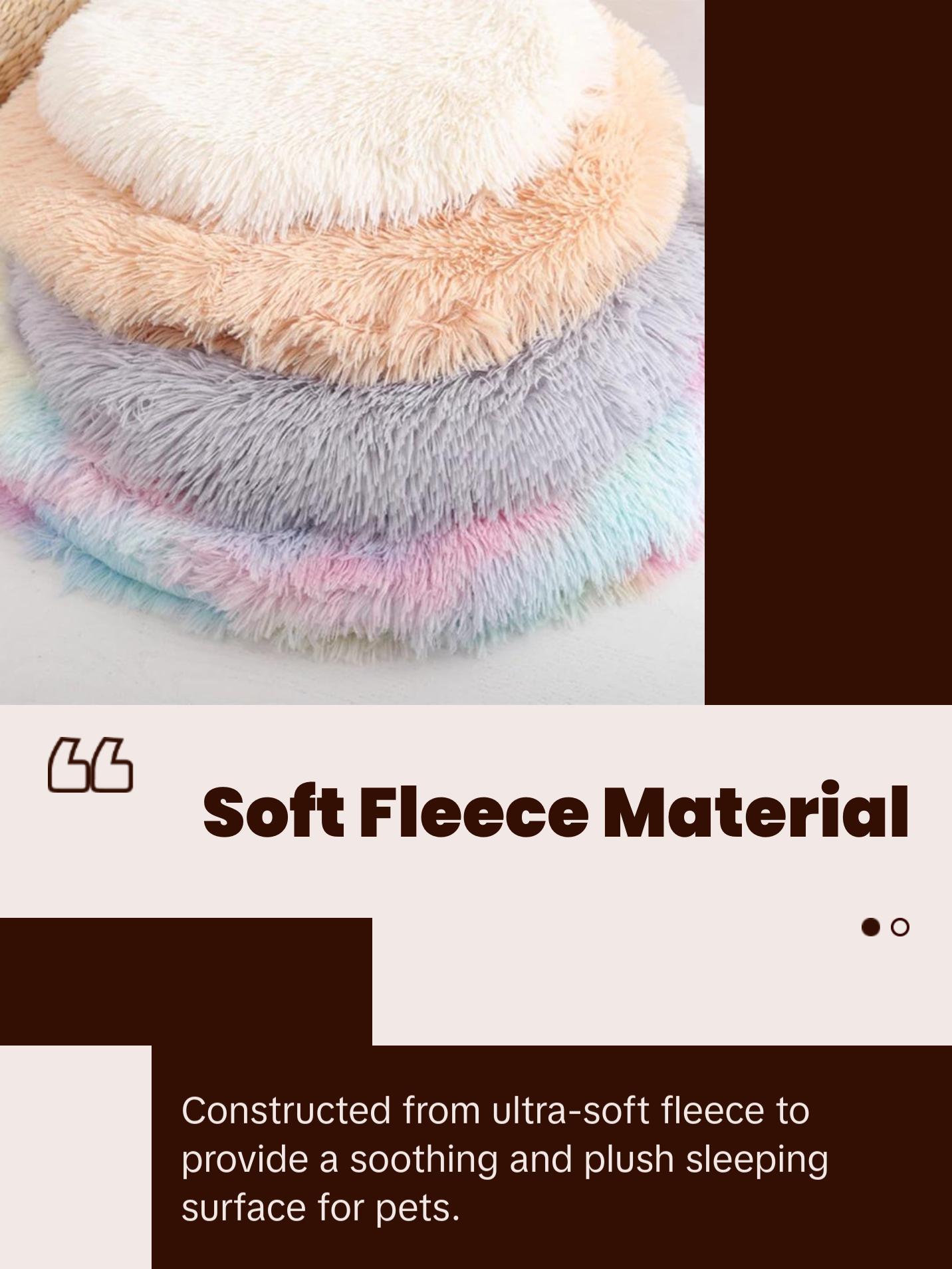 Plush Cat Bed Mats Round Pet Bed for Cats Small Dogs Soft Fleece Pet Sleeping Mat Kitten Puppy Nest Pet Cushion Cat Accessories