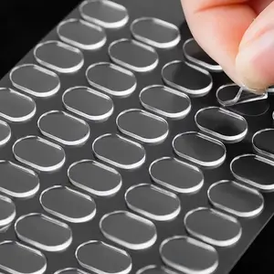 500 Pcs Double Sided Sticky Dots Clear Removable Adhesive Putty - Poster Putty, Sticky Tack, Sticky Dots for Wall Hanging, Balloons, Crafts, Festival Party Decorations (0.31" X 0.51")