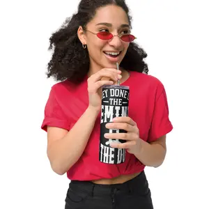 THEY DONE LET -THE- GEMINIS IN THE DOOR Stainless steel tumbler Drinkware Flasks
