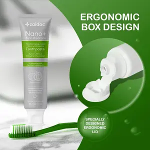 Zaidoc Nano+ Zinc Stearate Toothpaste with Natural Coconut Extract for Long Lasting Soft Care Fresh Breath 120g Triple Brightening Probiotic Oral Health Support