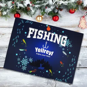 Christmas Countdown Fishing Lure Calendar, 24 Days, 24 Unique Lures, Perfect Holiday Gift for Anglers, Festive Fishing Ritual