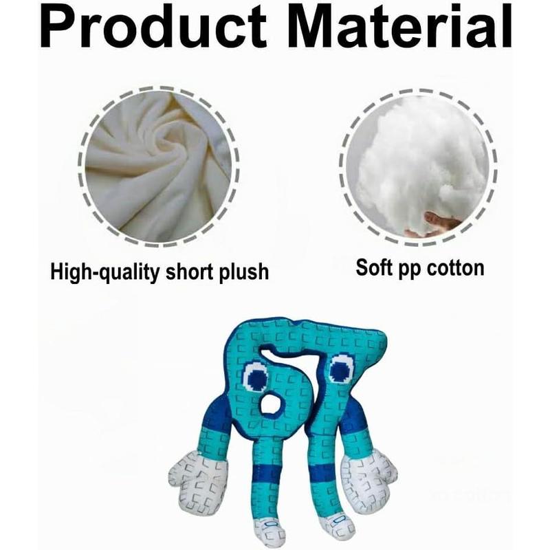 Lostwolf Steal a Brainrot Plush 67 New Cushion Pillow Durable Soft Fluffy Moveable Stuffed Animal Bed Pillows