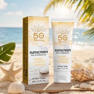 Organic Rice Probiotic Cream, Facial Non-Greasy UV Shield, Effective Barrier Protection Against Skin Damage