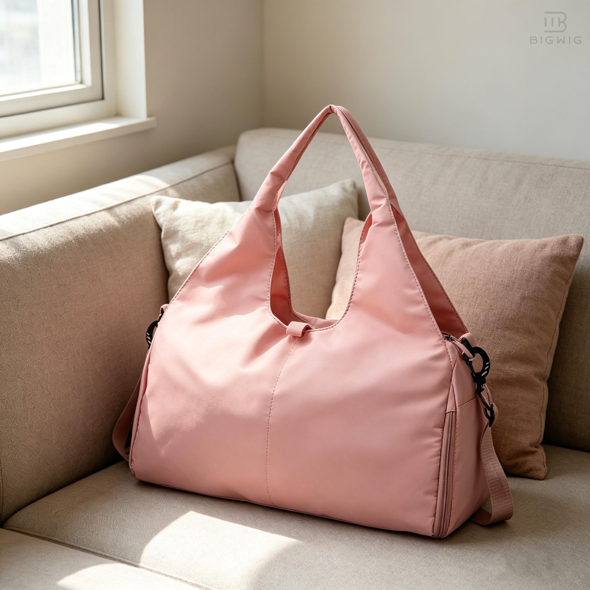 Large Gym Bag with Wet Pocket & Mat Strap, Yoga Mat Duffle Bag for Women, Sports Travel Bag for Workout, Pilates & Swimming