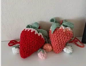 Crochet Strawberry Bag