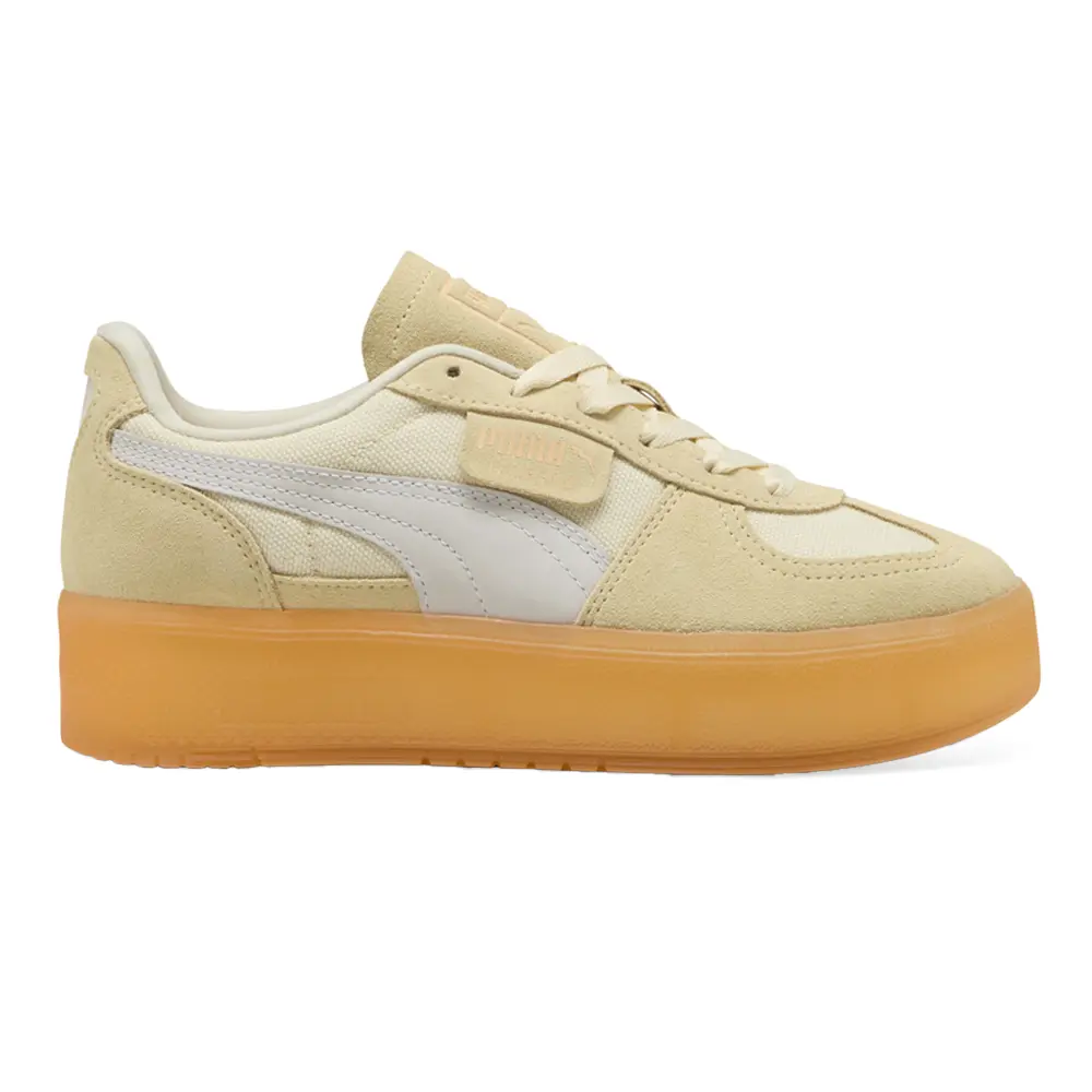 PUMA Womens Palermo Elevata Platform Sneakers Shoes Casual - Yellow