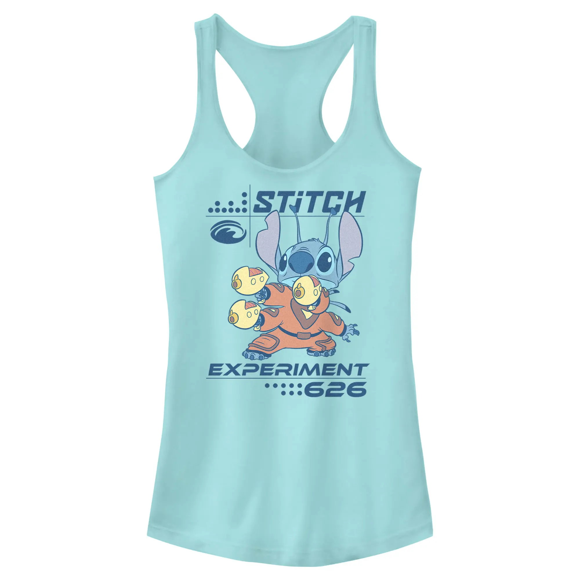 Junior's Women Lilo & Stitch Armed and Ready Racerback Tank Top