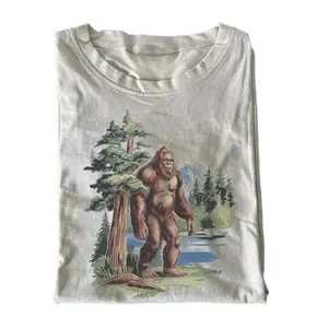 Retro Bigfoot In The Redwoods T-shirt, Retro Funny 90s Shirt, Vintage T-Shirt, Unisex Cotton Crewneck T-Shirt Menswear Womenswear Underwear Streetwear Top