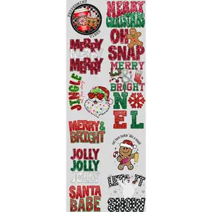 PREMADE GLITTER GALORE CHRISTMAS GANGSHEET  - 22X60