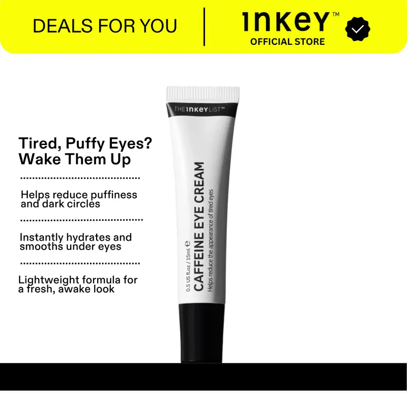 Caffeine Eye Cream - under-eye dark circles, puffiness, hydrating for fine lines and wrinkles - Lightweight