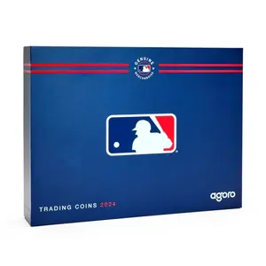 2024 Agoro Major League Baseball (MLB) Trading Coins: 2 x 1 oz Silver Bar - New