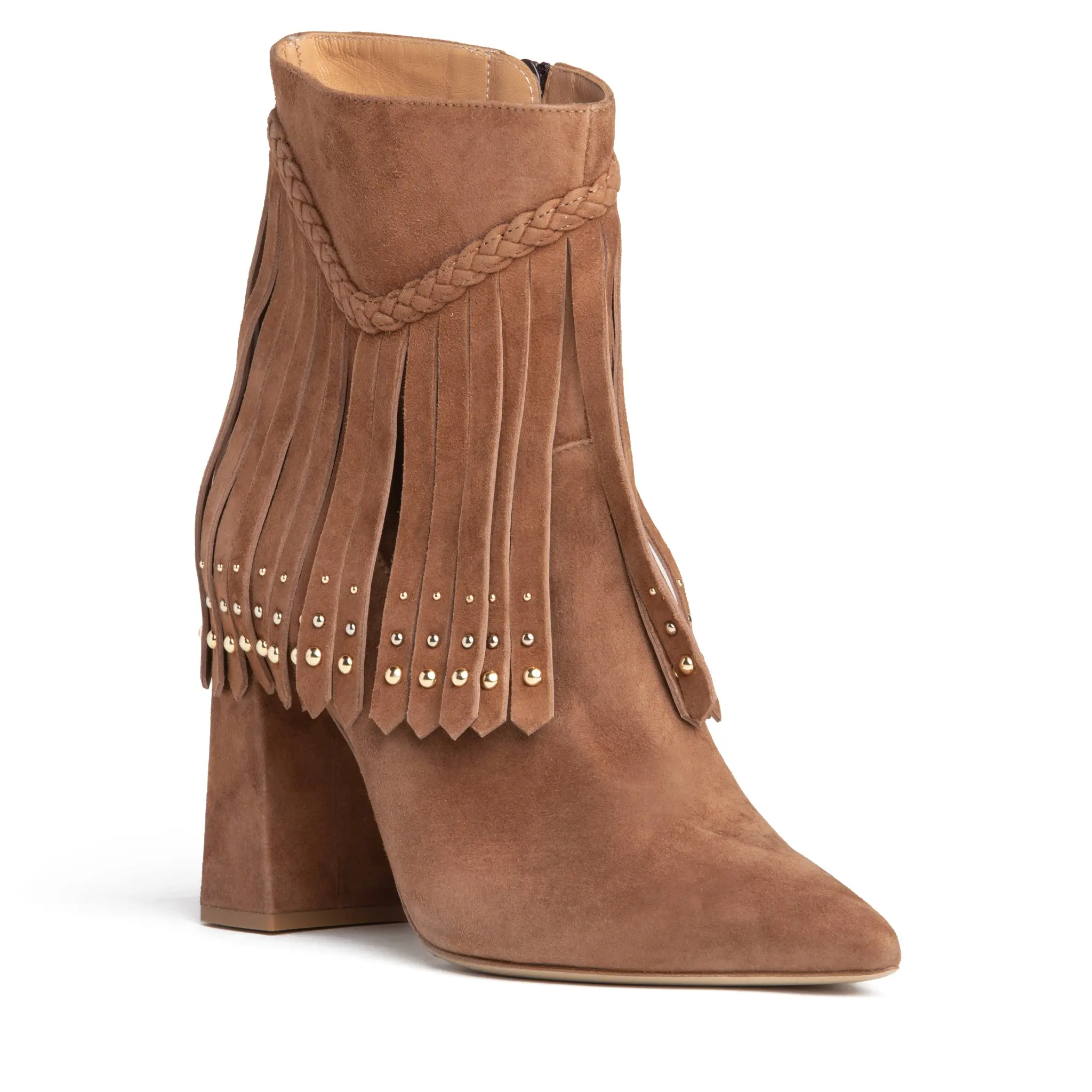 Tal Ankle Suede Fringe Bootie