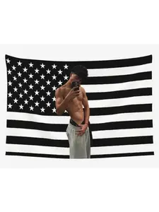 Funny American Flag Velvet Light-Decorative Tapestry, Malachi Flag Wall Hanging for Living Room, Bedroom, Beach Home Decor