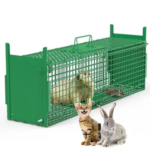 Humane Live Animal Cage Trap - Best Catch & Release Trap for Squirrels, Rabbits, Raccoons & Stray Cats | Easy Setup Galvanized Iron Heavy Duty 32" System Terrarium Farm Ant Acrylic