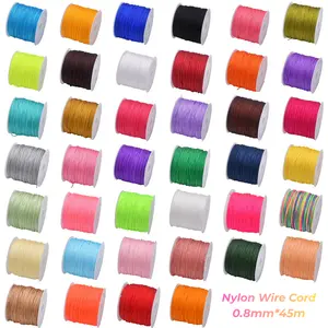 LOVSKAYA Unisex 0.8mmx45m UV-Resistant Nylon Wire Cord, Non-Natural Crystal-Accented Ultra-Durable Supply for Beaded Jewelry & DIY Beading Projects