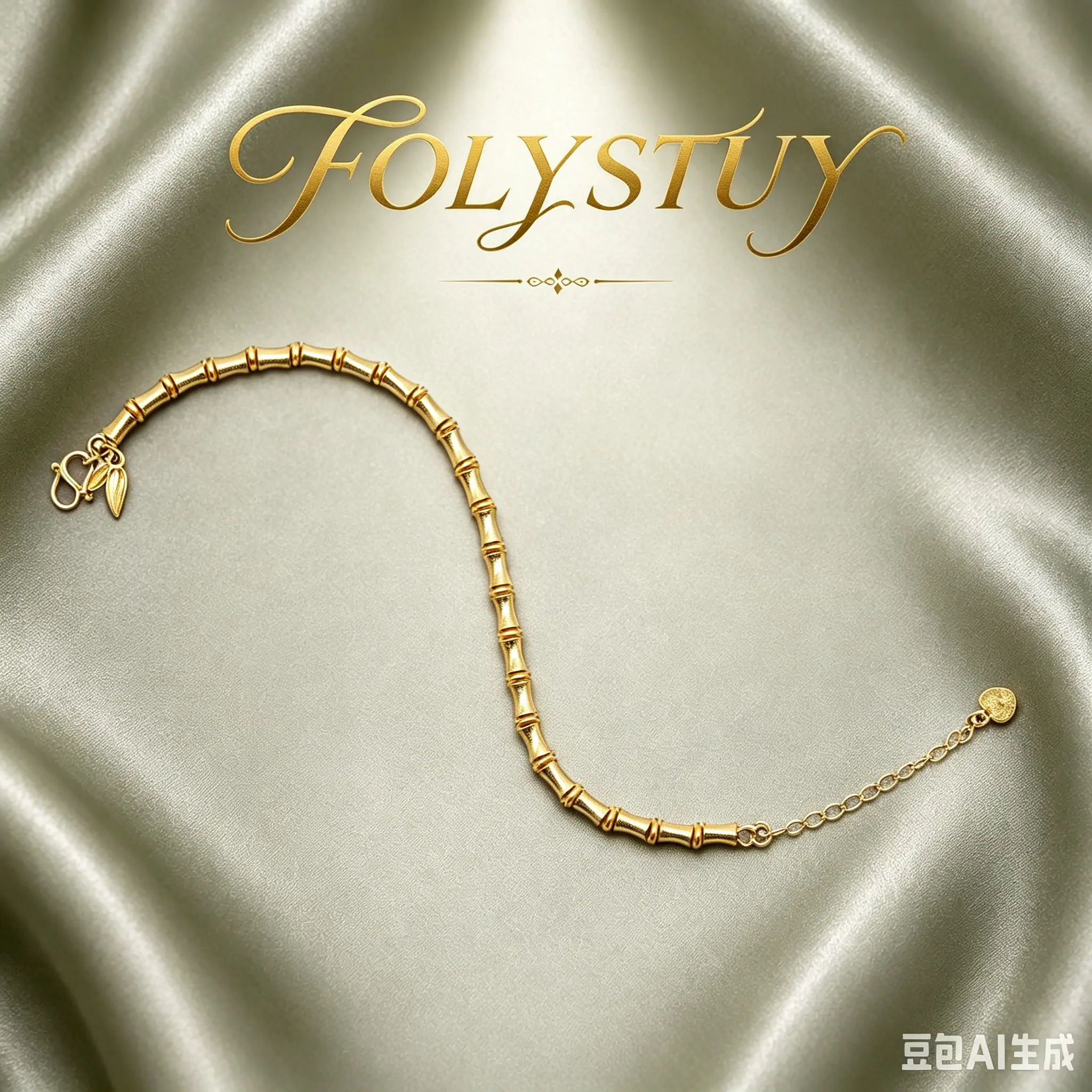 [FOLYSTUT(W40)]Vintage Bamboo Design Gold Plated Dainty Bracelet for Women Elegant Stackable Daily Wear Jewelry Gift