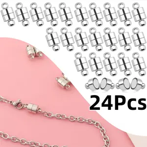 24Pack Magnetic Necklace Bracelet Clasps and Closures for Jewelry Making Magnet Jewelry Extenders for Women - Home Improvement.