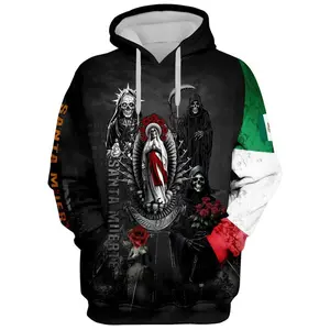 San.ta Mue.rte Shirt , Santa Muerte Mexico off road jersey, Gift Santa Muer.te Jersey for Men and Women, 3D full print Style