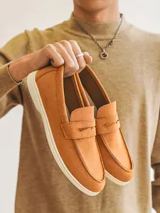Men's Casual Loafer Shoes, Multi-Color Available, Textured Suede Leather, Comfortable Slip-On, Anti-Slip Soft Sole, Perfect for Work & Outdoor Activities