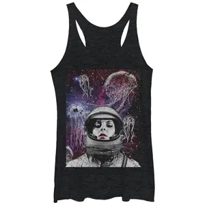 Women's Lost Gods Jellyfish Astronaut Racerback Tank Top