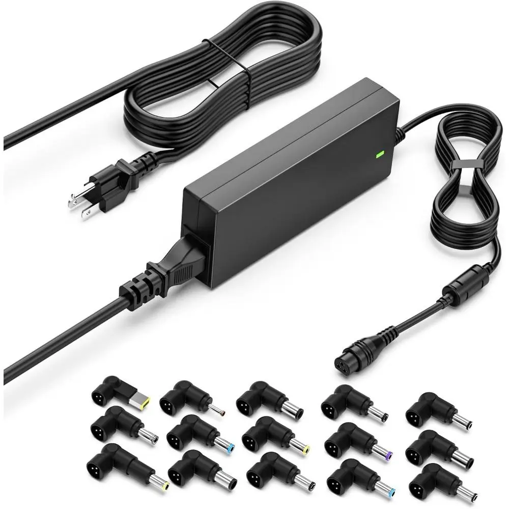 90W 65W Universal AC Adapter Laptop Charger Compatible with HP Dell Asus Lenovo Acer Toshiba Samsung Fujitsu Sony Gateway Notebook Ultrabook Chromebook Power Supply Cord with 15 Connectors