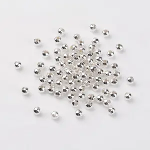 3MM/4MM/5MM Silver Round Iron Spacer Beads