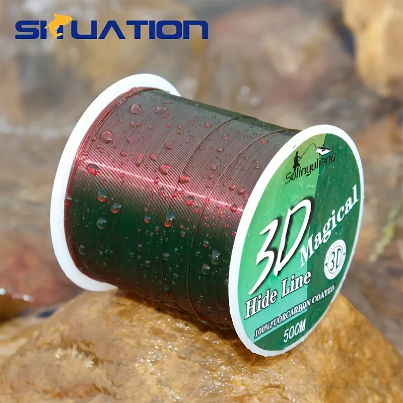 SIIUATION 500m 547YDS Golden Nylon Fishing Line Giant Fishing Line Large Fishing Line Main and Auxiliary Universal Fishing Line Super Soft Fishing Line Super Stretching Nylon Line 10LB 15LB 20LB 28LB 32LB 40LB