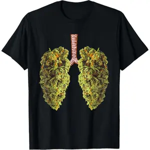 Funny Weed Lung Marijuana Bud T-Shirt - THC Lung TShirt T-Shirt